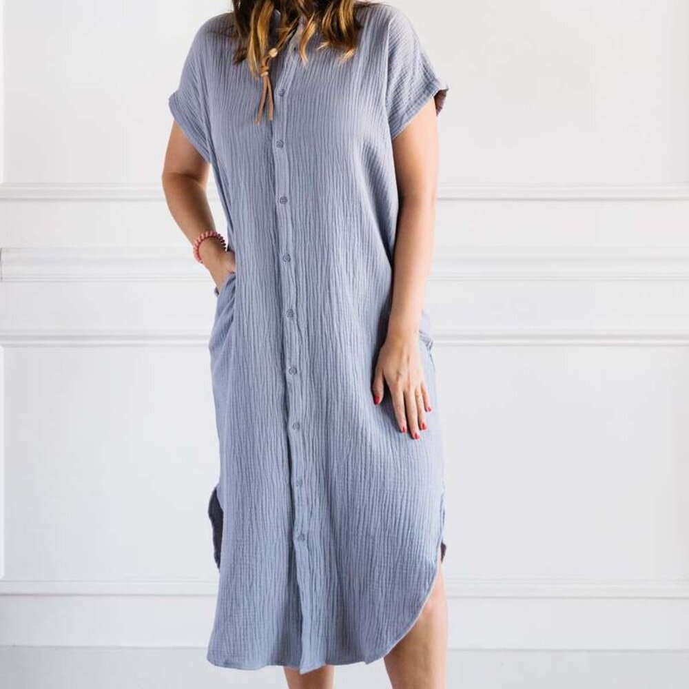 NWOT MIOU MUSE collared button down dress Size S/M